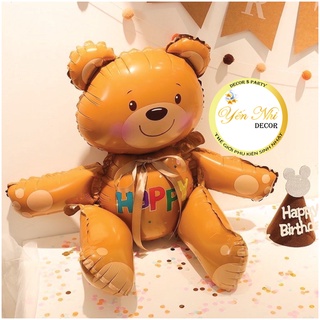Bóng gấu nâu teddy 4D trang trí tiệc sinh nhật size 50cm*50cm( loại 1) YẾN NHI SHOP
