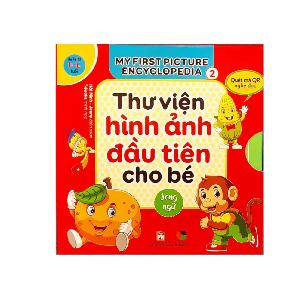 Sách - Bộ Thư Viện Hình Ảnh Đầu Tiên Cho Bé 2 - Song Ngữ Anh Việt (có quét mã Qr file nghe )