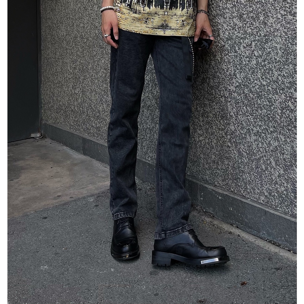 Quần Jeans Baggy Nam Ống Suông Rộng Dáng Đứng Snazzy Straight Grey | BigBuy360 - bigbuy360.vn