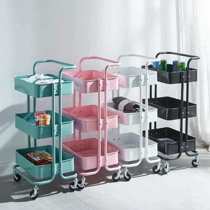 Xe Đẩy Nhựa 3 tầng cho spa Cao Cấp Mới SIÊU TỐT