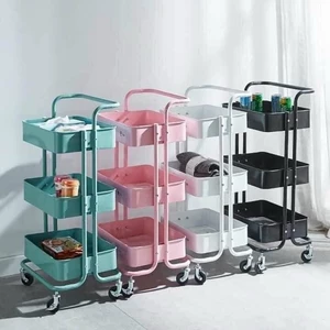 Xe Đẩy Nhựa 3 tầng cho spa Cao Cấp Mới SIÊU TỐT