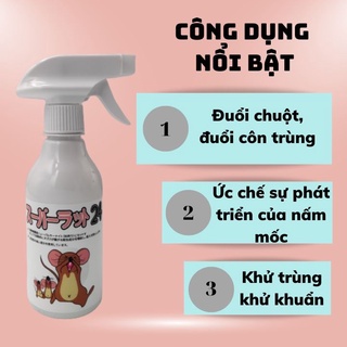 Chai xịt đuổi chuột SAMURAI CARE Hương Bạc Hà Cho xe hơi và mọi nơi Xua đuổi chuột hiệu quả,an toàn.