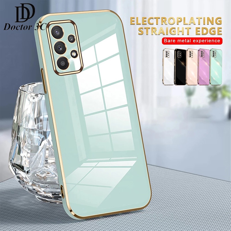 Ốp Điện Thoại Viền Vuông TPU Mềm Mạ Điện Kèm Phim Bảo Vệ Lens Cho Samsung Galaxy A16 A15 A14 A06 A05 A05s A04s A53 A13 A12 A23 A33 A03s A73 4G 5G 2022 2025