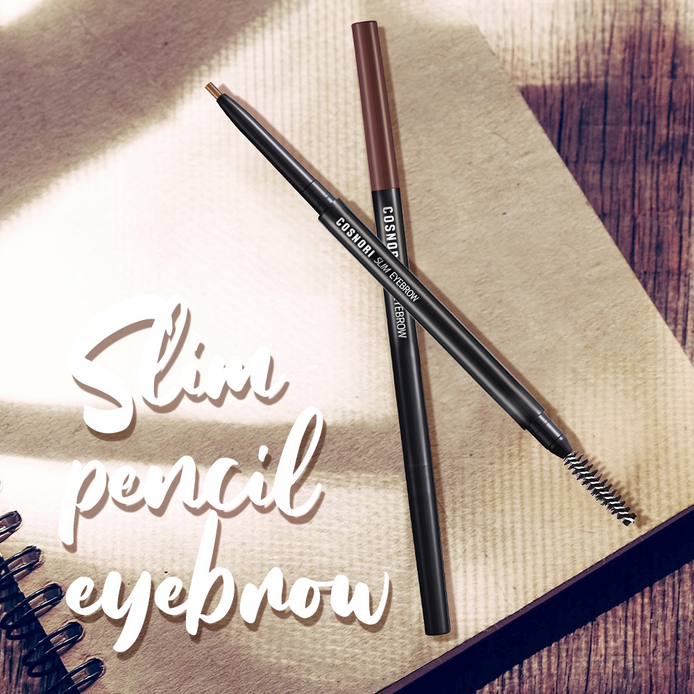 Bút kẻ lông mày COSNORI Slim Eyebrow Pencil đầu mảnh trong suốt sắc sảo 0.13g
