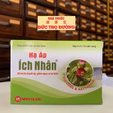 Hạ Áp Ích Nhân - huyết áp cao, hoa mắt, đau đầu, mất ngủ, liệt nửa người do nhũn não - abipha