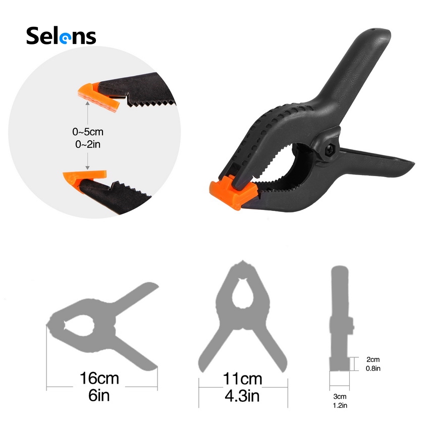 Ảnh Kẹp phông nền Selens cho studio chụp hình thiết kế cao cấp 6/4/3/2 Inch 3