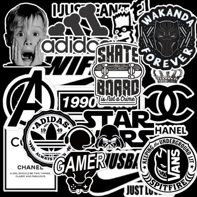 [STICKER 1K] STICKER LOCAL BRAND TRẮNG ĐEN SIÊU CHẤT DÁN TRANG TRÍ ĐT ...