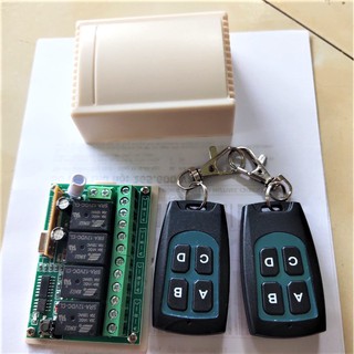 CÔNG TẮC ĐIỀU KHIỂN TỪ XA 12V 4 KÊNH LẮP XE MÁY Ô TÔ LOẠI TỐT TẶNG 2 CÔNG TẮC