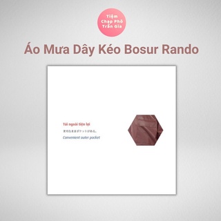Áo Mưa Bít Dây Kéo BOSUR GIÁ SỈ, RANDO, Nhựa Cao Cấp Không Thấm Nước, Thời Trang Dành Cho 1 Người