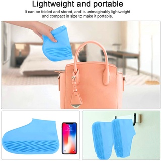 Bộ 2 Vỏ Bọc Giày Đi Mưa Bằng Silicone Chống Thấm Nước Có Thể Tái Sử Dụng