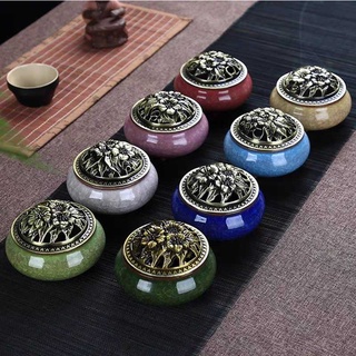 Xông Trầm Bằng Sứ, Lư đốt trầm men rạn ngọc loại 1, Lư xông trầm cao cấp