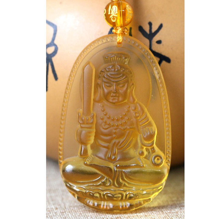 Dây chuyền chuỗi hạt đeo cổ mặt Phật Bất Động Minh Vương cao cấp size 4.7cm x 3cm - Bản mệnh người tuổi Dậ