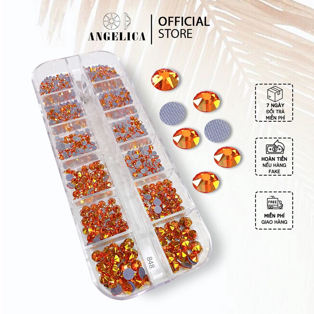 Đá Chân Lưới Nail 16 Khía Heaven Hyacinth Đính Móng ANGELICA 848