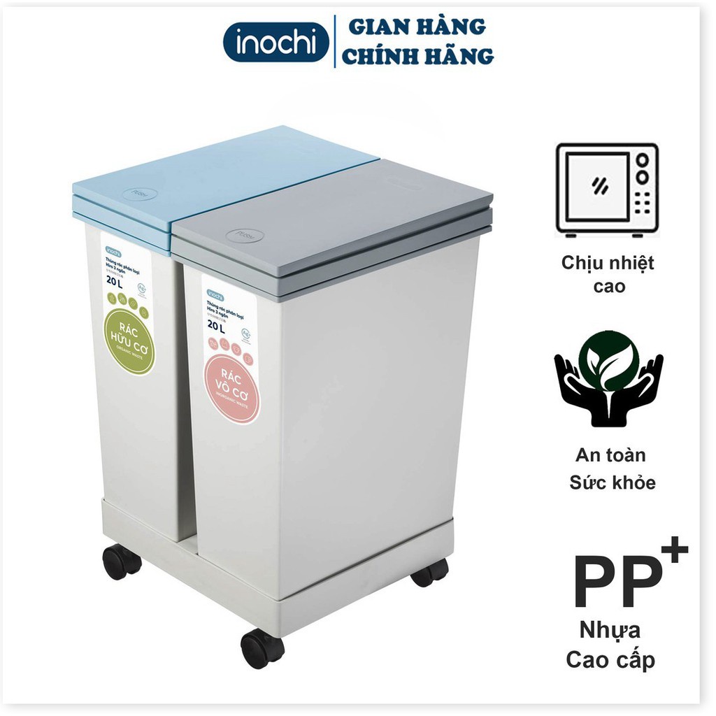 Thùng rác thông minh HIRO INOCHI 2 Ngăn bấm nút tự động mở nắp phân ...
