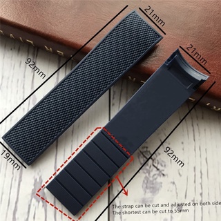 Dành Cho 21 Mm Longines Concas L3.742 / 644 Thể Thao Lặn Cao Su Silicon Dây Đeo Đồng Hồ Nam Dây Xích Phụ Kiện