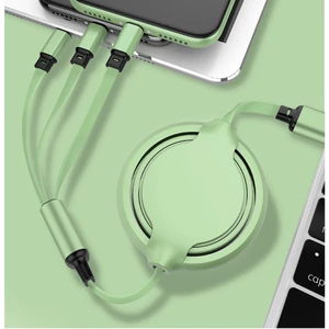 C-SAW 3A Dây Sạc Nhanh Giao Diện Bảo Vệ Cáp Kính Thiên Văn 3 Trong 1 Đầu Nối Đa Năng Sạc USB Nhiều Màu Chất Lỏng Keo Mềm