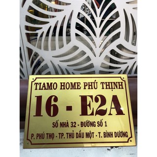 ( HỎA TỐC ) bảng số nhà màu gold kt 20*30cm, 30*40cm theo yêu cầu
