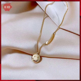 Dây chuyền titan sáng bền màu hình mặt cười đáng iu - Trang sức Bé Heo BHDC255