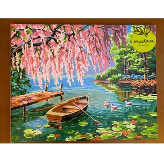Tranh tô màu số hóa Madoca có khung 40x50cm kết hợp T2009 và T2028