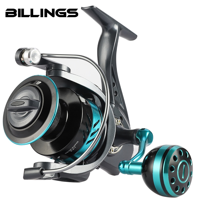 BILLINGS Máy Câu Quay DK 800-7000 10kg Công Suất 5.2: 1 Tỷ Lệ Bánh Răng Kim Loại Cuộn Dây Quay Jigging Reel CNC Rocker Boutique