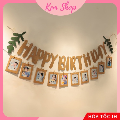 Khung ảnh giấy nhiều mẫu dễ thương trang trí sinh nhật, đầy tháng, thôi nôi - Kem Shop K70