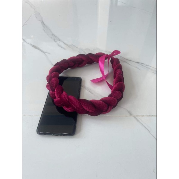 Mấn(vấn) tết 3 trơn vải nhung, Mấn đội đầu áo dài, Phụ kiện thời trang, phụ kiện cưới, pk Khánh Huyền