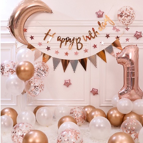 Dây Chữ Happy Birthday CNC Ép Kim Cao Cấp Trang Trí Tiệc Sinh Nhật Phong Cách Hiện Đại - Kem Shop K10