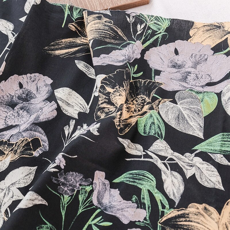 Hawaii In Hình Cotton Poplin Vải Mùa Hè Nam Đi Biển Quần Vải DIY 45x145cm TJ1388
