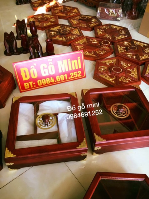 Khay dung banh keo go