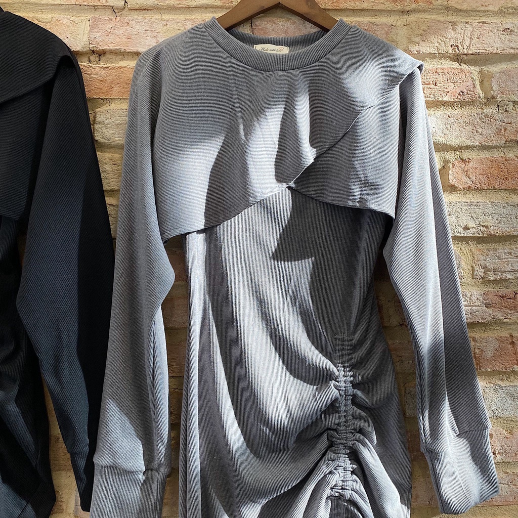 SET ĐẦM DÂY VÀ ÁO LỬNG KHOÁC NGOÀI HAI MÀU - KISS DRESS