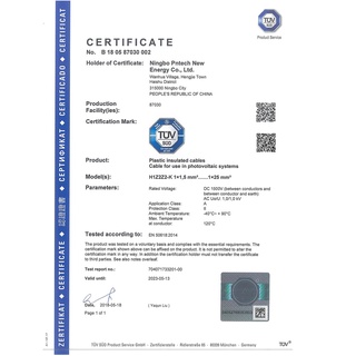 Dây cáp điện năng lượng mặt trời DC 4.0 mm2 - 1500V, DC 6.0 mm2 - 1500V