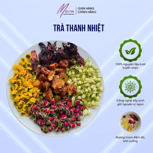 Trà thanh nhiệt (Gồm: Atiso, hoa nhài, hoa cúc, táo đỏ, hoa hồng) - 10gr