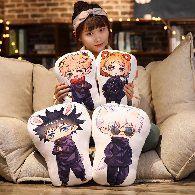 ST2 Jujutsu Kaisen Gối Sang Trọng Đồ Chơi Anime Hình Gojo Itadori Megumi Nobara Nhồi Bông Búp Bê Đệm Trang Trí Nhà Quà Tặng TS2