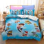 ST2 3IN1 PAW Bộ Drap giường tuần tra Bộ Drap giường cỡ đôi đơn Phòng ngủ gia đình Bộ vỏ gối thoải mái TS2