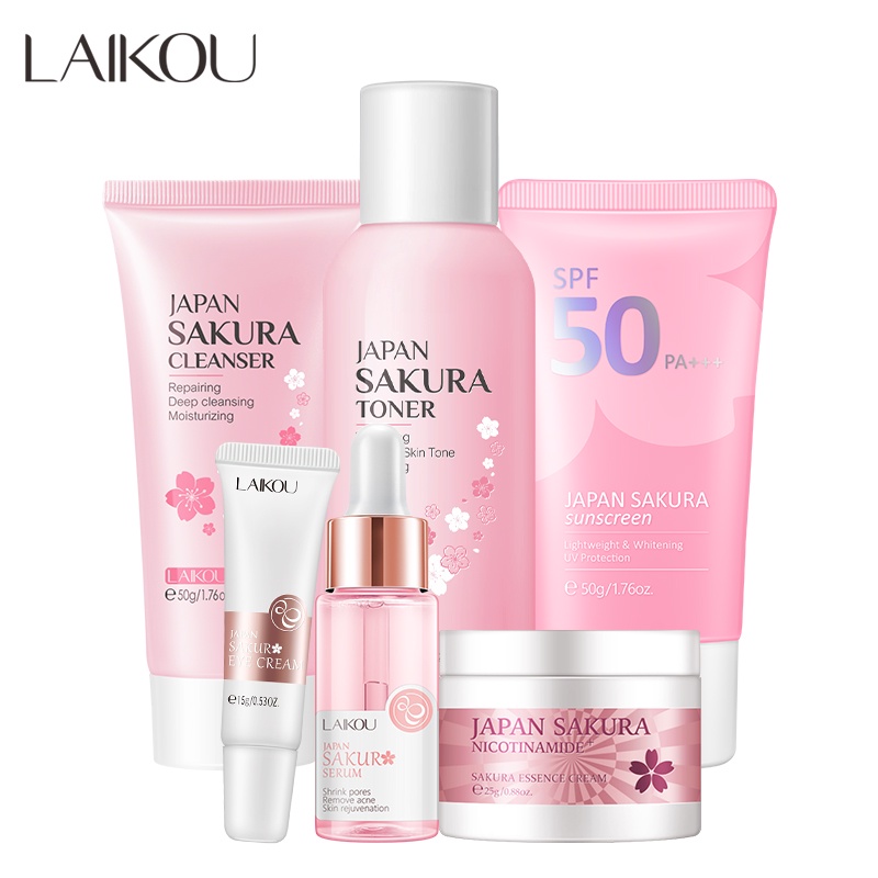 Mô tả Bộ 6 sản phẩm chăm sóc da LAIKOU giúp làm trắng và làm sáng tông màu da - 1