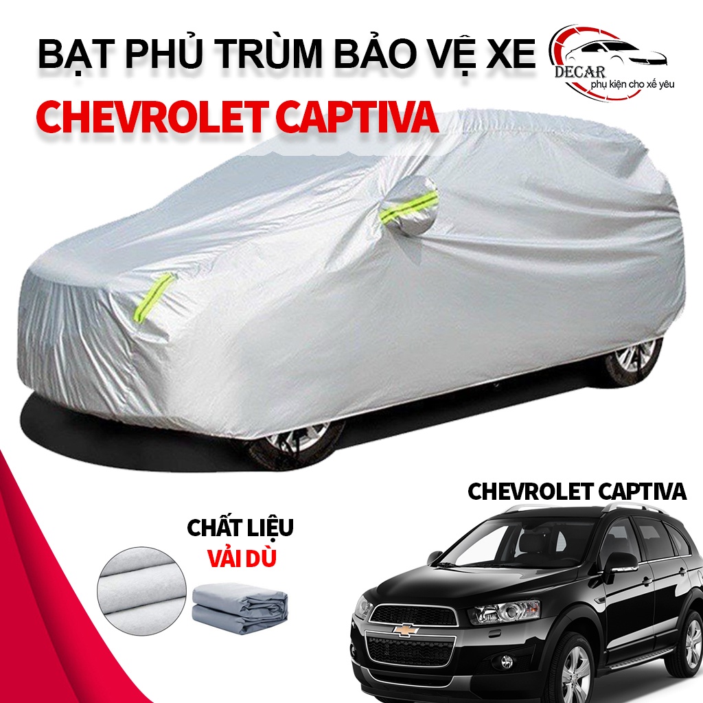 Bạt vải dù oxford bảo vệ xe ô tô, áo trùm oto chống nắng nóng, mưa cho xe CHEVROLET CAPTIVA