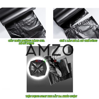 AMZO_BỘ 3 CUỘN 1KG TÚI ĐỰNG RÁC TỰ PHÂN HỦY SINH HỌC ĐEN - 4 SIZE