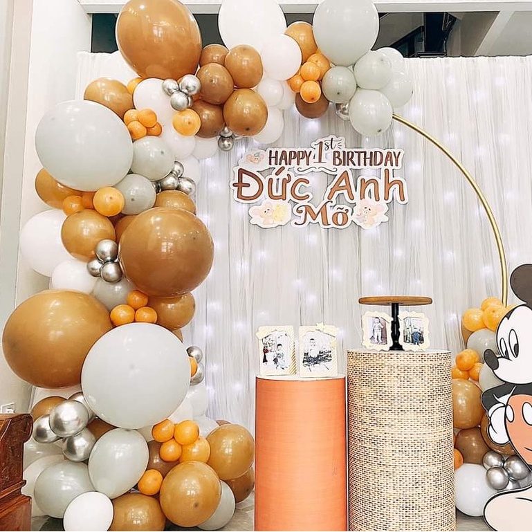 Bóng bay tròn size đại 18-24 inch các màu trang trí sinh nhật cưới hỏi sự kiện  - Kem Shop K177
