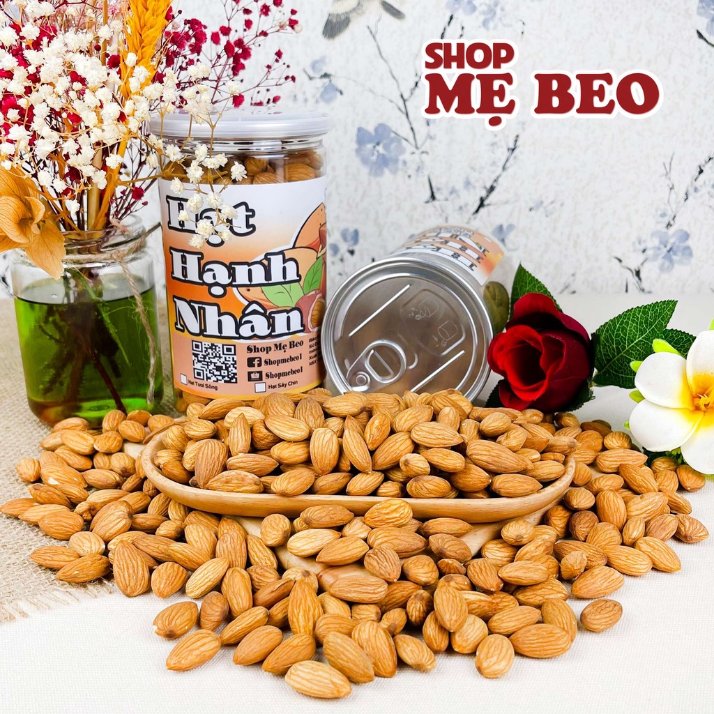 500gr hat hanh nhan say chin tuoi song cat lat tach vo shop me beo