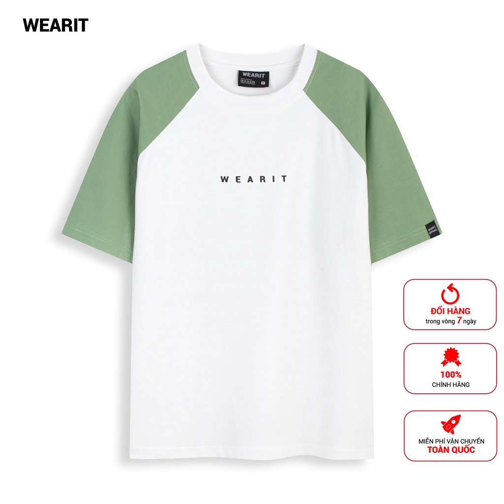Áo thun tay lỡ WEARIT raglan phối màu tay áo, chất liệu cotton cao cấp Unisex co dãn 4 chiều