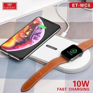 củ sạc không dây thông minh chức năng 2 in 1 vừa sạc cho điện thoại cho đồng hồ apple watch EARLDOM-hàng chính hãng