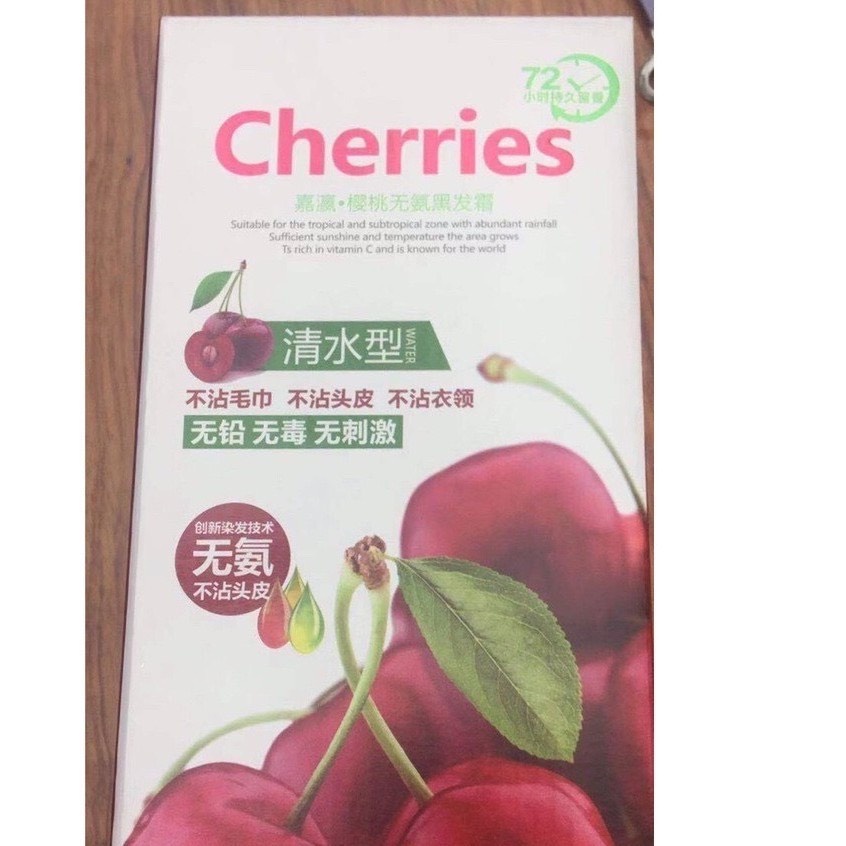 Dầu gội phủ đen tóc Cherries, dầu gội phủ bạc thảo dược cao cấp ngay tại nhà dành cho tóc nhuộm phai màu và tóc bạc
