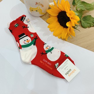 [MUA 2 TẶNG 1]Tất vớ dài Noel Giáng sinh dễ thương Kikiya cao cấp Hàn Quốc W-C-146 (Chính Hãng)