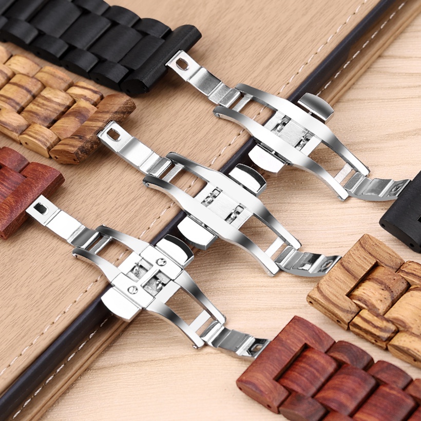 Dây Đeo Đồng Hồ Bằng Gỗ Đàn Hương 20mm 22mm Họa Tiết Ngựa Vằn Độc Đáo Thời Trang Cho Nam Và Nữ