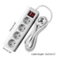 EU Standard German Type Power Strip 3/4/5 Sockets in a Row Flat Adapter Switches