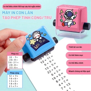 Máy in phép tính - con lăn tạo phép tính cộng trừ cho bé học tập hiệu quả - Đồ chơi trẻ em phát triển trí tuệ