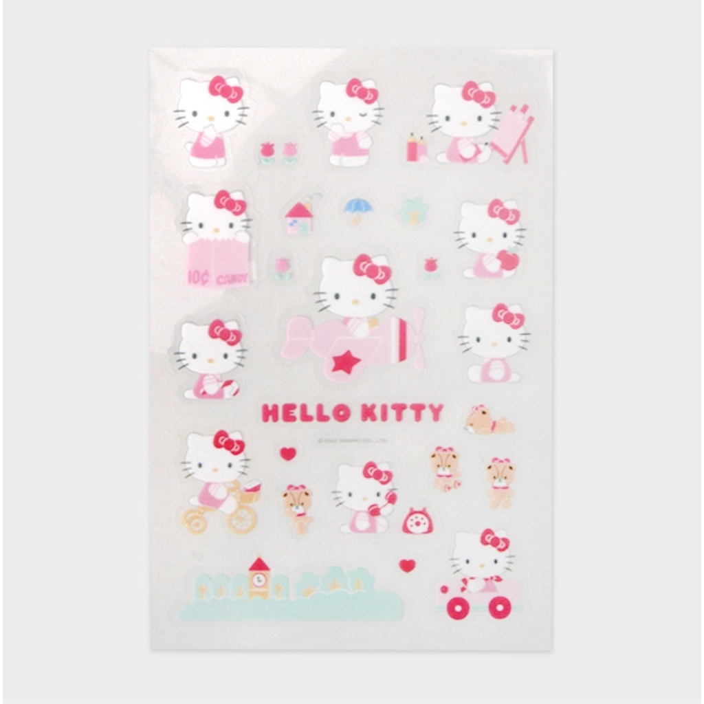 [Sanrio] Nhãn dán Hello kitty Yupo pp, Nhãn dán PVC, Epoxy 1035716 1035717 Xin chào