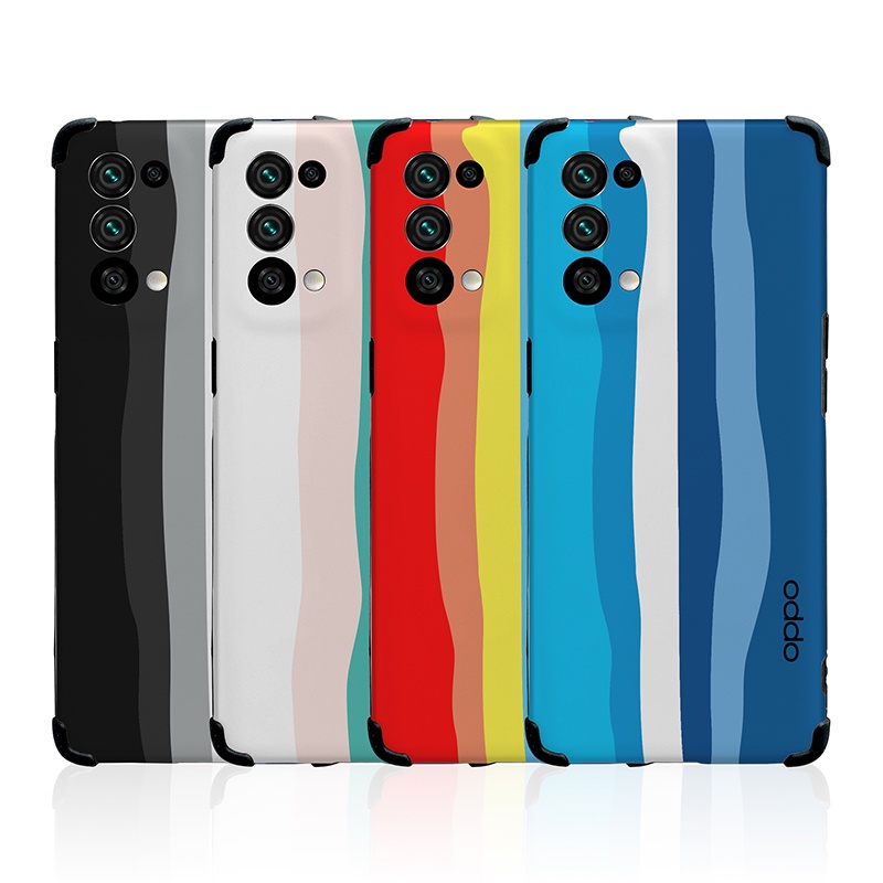 Ốp điện thoại silicon màu cầu vồng gradient cho OPPO Reno 5 4G 5G 6 6Z 5F Lite Reno6 Z