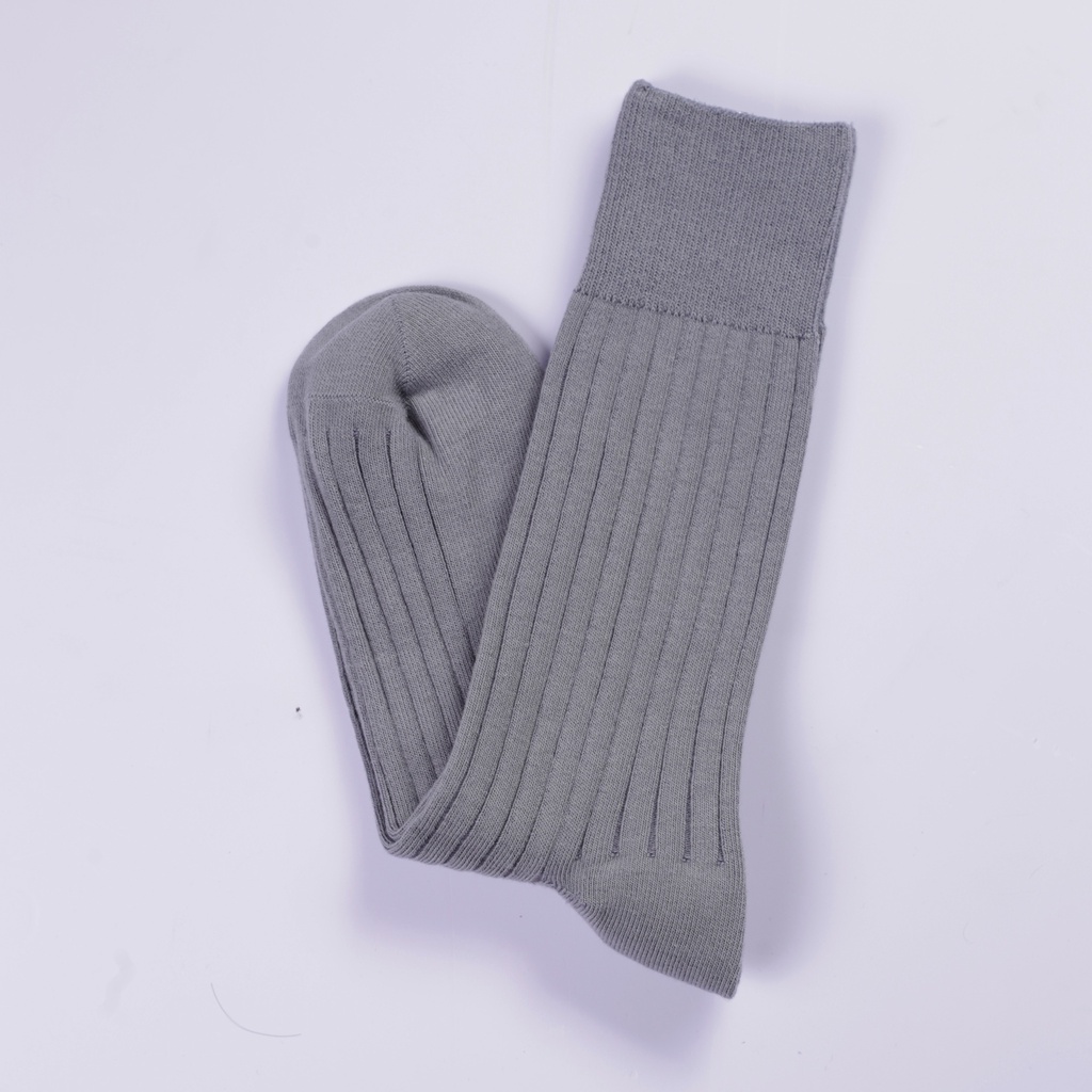 Tất nam cổ cao BRODY Xám Nhạt Cotton Combed cao cấp Thời trang nam Công sở - MC00779