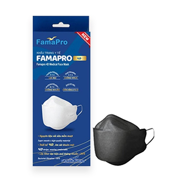 Ảnh Combo 10 Hộp khẩu trang y tế cao cấp kháng khuẩn 3 lớp Famapro 4D (10 cái/hộp) 3